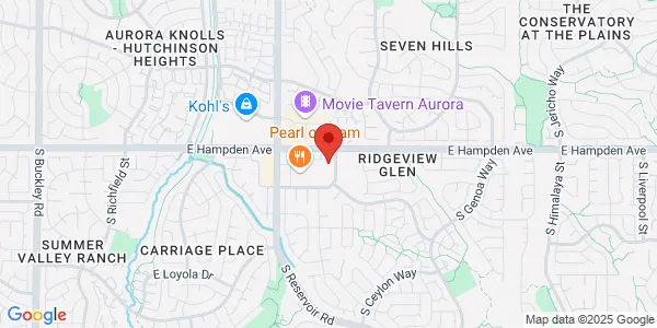 Map of 18890 East Hampden Ave Aurora, CO 80013