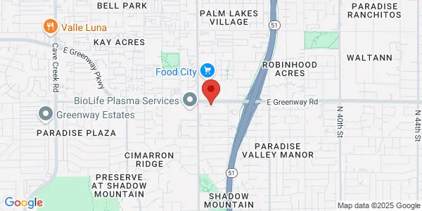 Map of 3229 East Greenway Rd Ste 102 Phoenix, AZ 85032