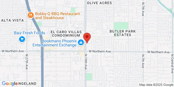 Map of 8101 North 19th Ave Ste A Phoenix, AZ 85021