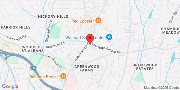 Map of 4100 Wake Forest Rd Raleigh, NC 27609
