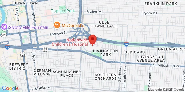 Map of 700 Children's Dr Columbus, OH 43205