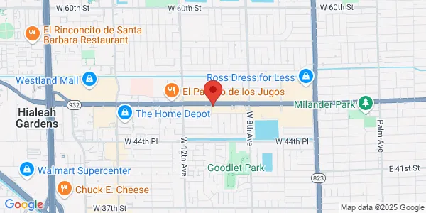 Map of 990 W 49th St Hialeah, FL 33012