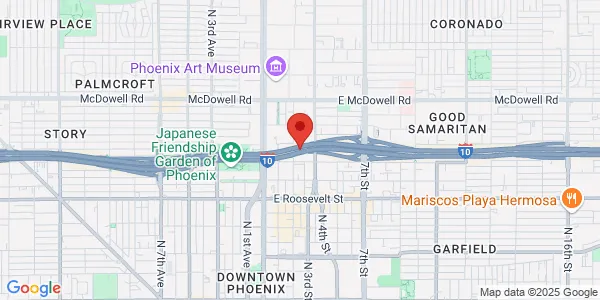 Map of 1217 N 2nd St Phoenix, AZ 85004