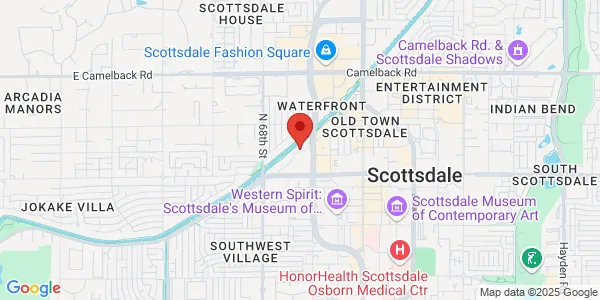 Map of 6960 E 5th Ave Scottsdale, AZ 85251