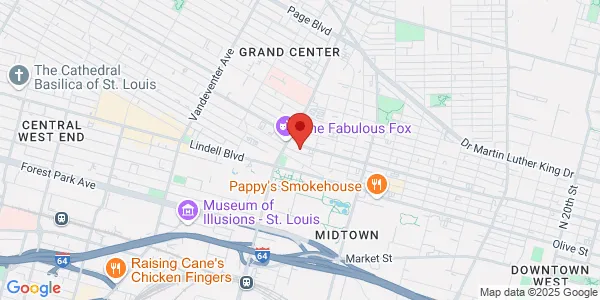Map of 3526 Washington Ave Washington Ave St. Louis, MO 63103