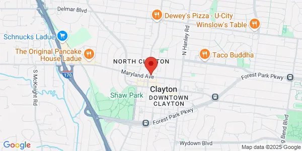 Map of 106 N. Meramec Avenue Clayton, MO 63105