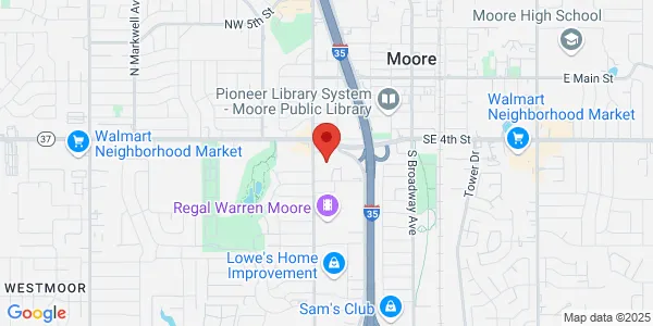 Map of 700 S Telephone Rd Moore, OK 73160
