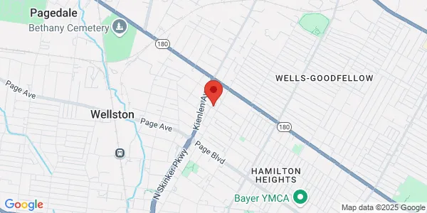 Map of 6113 Ridge Ave Saint Louis, MO 63133
