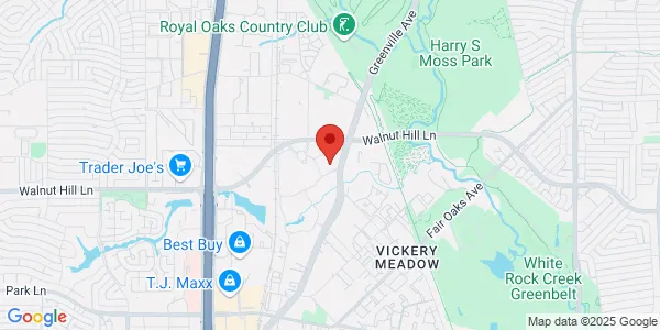 Map of 8230 Walnut Hill Ln Ste 304 Dallas, TX 75231