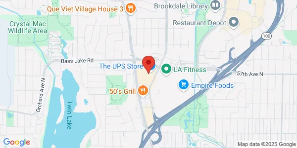 Map of 5615 Xerxes Ave N Ste D Brooklyn Center, MN 55430