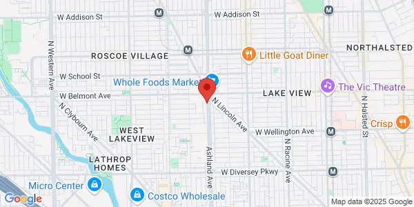 Map of 3122 North Ashland Ave Chicago, IL 60657