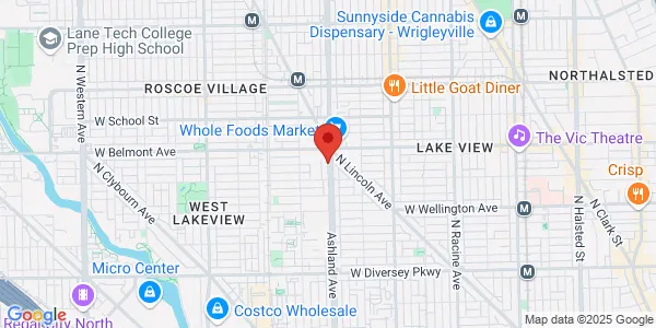 Map of 3122 N Ashland Ave Chicago, IL 60657
