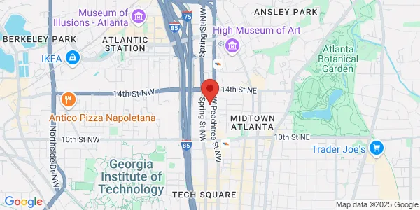 Map of 1110 West Peachtree St NW Ste 900 Atlanta, GA 30309