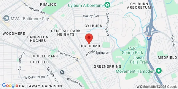 Map of 4601 Pall Mall Rd Baltimore, MD 21215