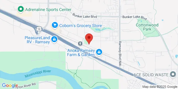 Map of 7545 Veterans Dr Ramsey, MN 55303