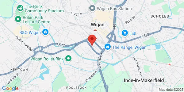 Map of 19 Caroline Street Wigan WN3 4EL United Kingdom