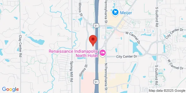 Map of 12188-A North Meridian St Ste 100 Carmel, IN 46032