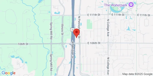Map of 10603 N Meridian St Indianapolis, IN 46290