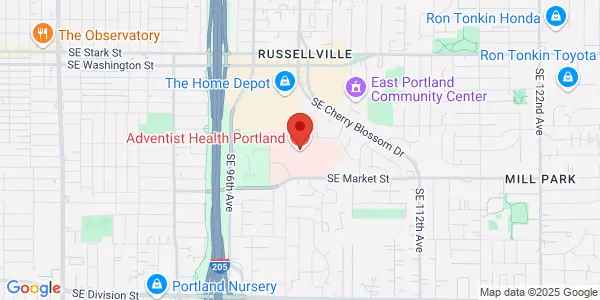 Map of 10000 SE Main St Ste 365 Portland, OR 97216