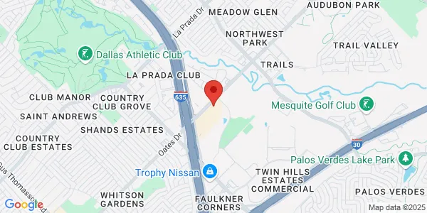 Map of 1900 Oates Dr Ste 100 Mesquite, TX 75150