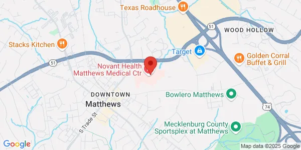 Map of 1500 Matthews Township Pkwy Matthews, NC 28105