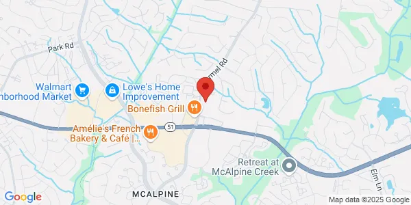 Map of 6331 Carmel Rd Ste 102 Charlotte, NC 28226