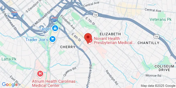 Map of 200 Hawthorne Ln Charlotte, NC 28204