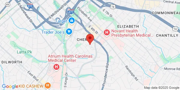 Map of 315 Lillington Ave Charlotte, NC 28204