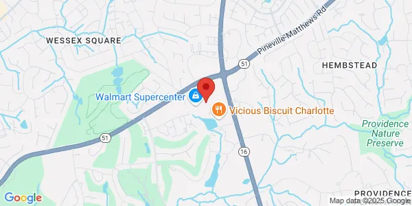 Map of 8036 Providence Rd Ste100 Charlotte, NC 28277