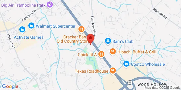 Map of 9600 E Independence Blvd Ste B Matthews, NC 28105