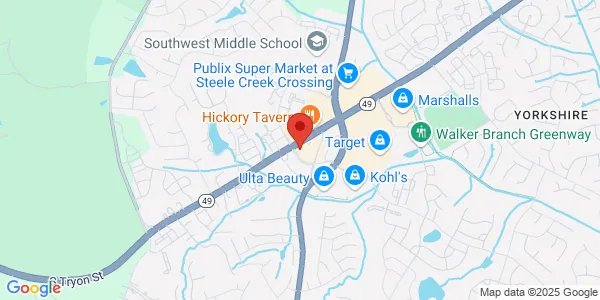 Map of 13129 S Tryon St Ste 120 Charlotte, NC 28278