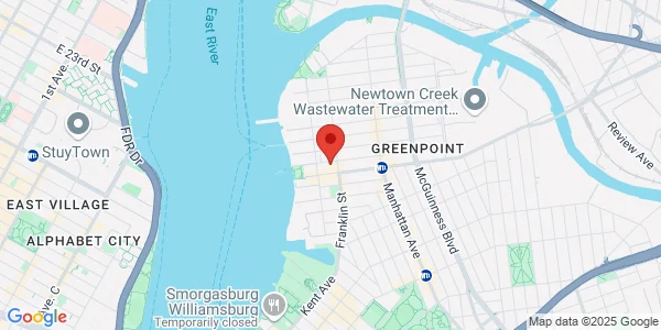 Map of 74 Kent St Fl G Brooklyn, NY 11222