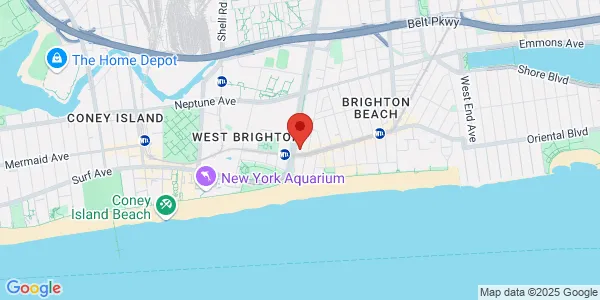 Map of 3049 Ocean Pkwy Ste 101 Brooklyn, NY 11235
