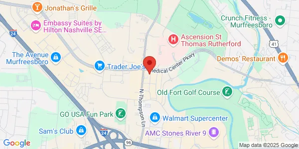 Map of 544 N Thompson Ln Ste A Murfreesboro, TN 37129