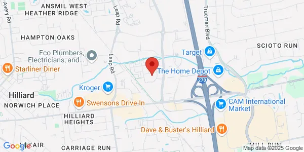 Map of 4343 All Seasons Dr Ste 160 Hilliard, OH 43026