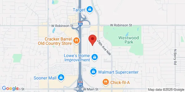 Map of 808 Wall St Norman, OK 73069