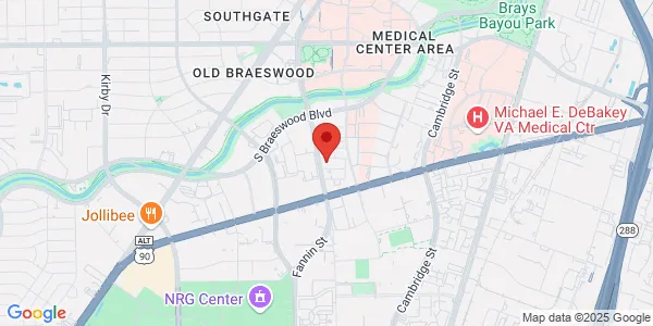 Map of 7227 Fannin St Ste 102 Houston, TX 77030