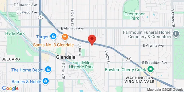 Map of 5250 Leetsdale Dr Ste 125 Denver, CO 80246
