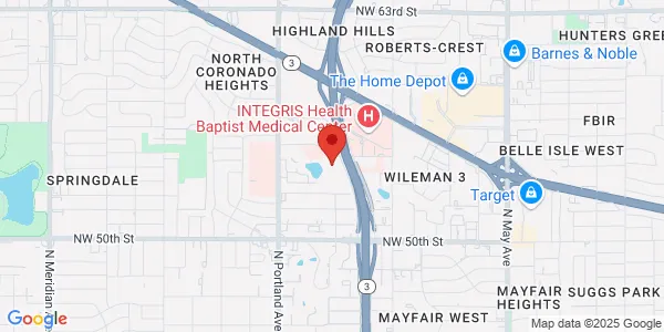 Map of 3500 NW 56th St Ste 105 Oklahoma City, OK 73112