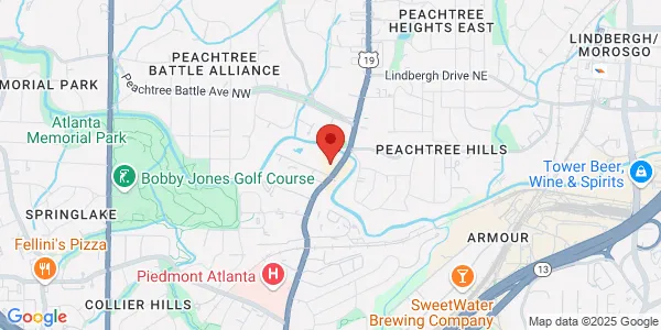 Map of 2284 Peachtree Rd NW Atlanta, GA 30309