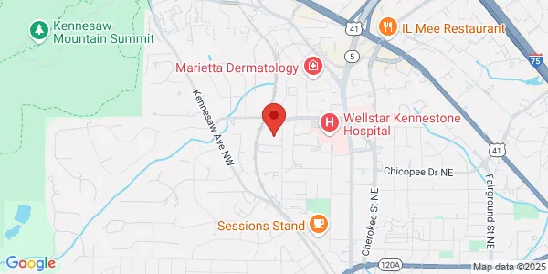 Map of 335 Roselane St NW Ste 103 Marietta, GA 30060