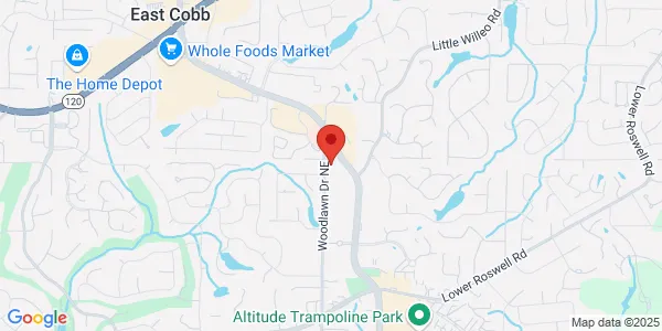 Map of 1070 Woodlawn Dr NE Ste 150 Marietta, GA 30068
