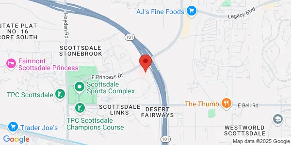 Map of 8575 E Princess Dr Ste 117 Scottsdale, AZ 85255
