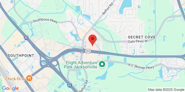 Map of 4203 Belfort Rd Ste 103 Jacksonville, FL 32216