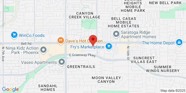 Map of 1107 E Bell Rd Ste 4 Phoenix, AZ 85022