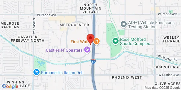 Map of 9801 N Metro Pkwy E Phoenix, AZ 85051