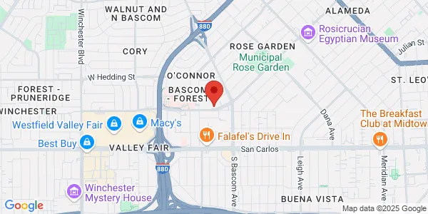 Map of 2039 Forest Ave San Jose, CA 95128