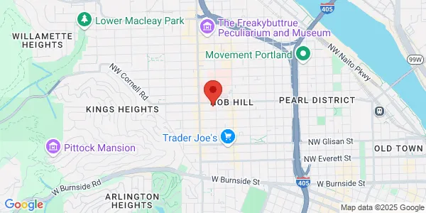 Map of 2222 NW Lovejoy St Portland, OR 97210