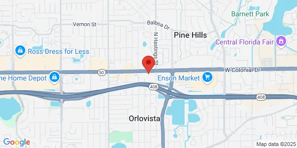 Map of 5840 W Colonial Dr Orlando, FL 32808