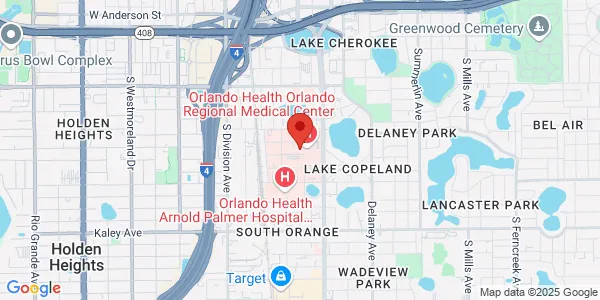 Map of 52 W Underwood St Orlando, FL 32806